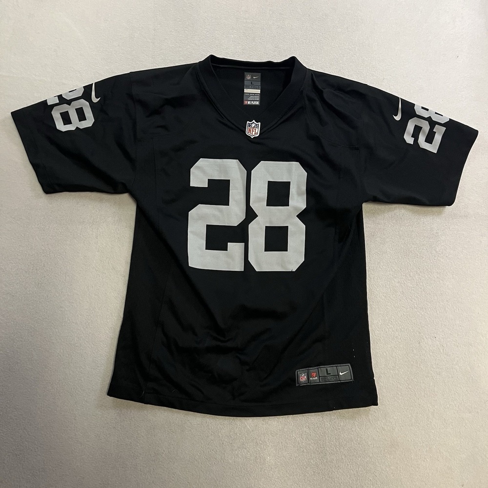 Nike Las Vegas Raiders Josh Jacobs #28 Jersey Youth Large (14/16) NFL Boys Black